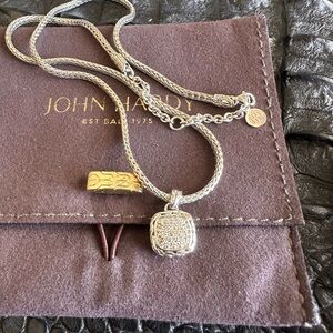 John Hardy Silver and Diamond Necklace